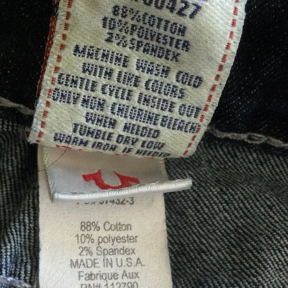 True Religion Straight Leg Dark Wash Jeans, 29 - Picture 7 of 11